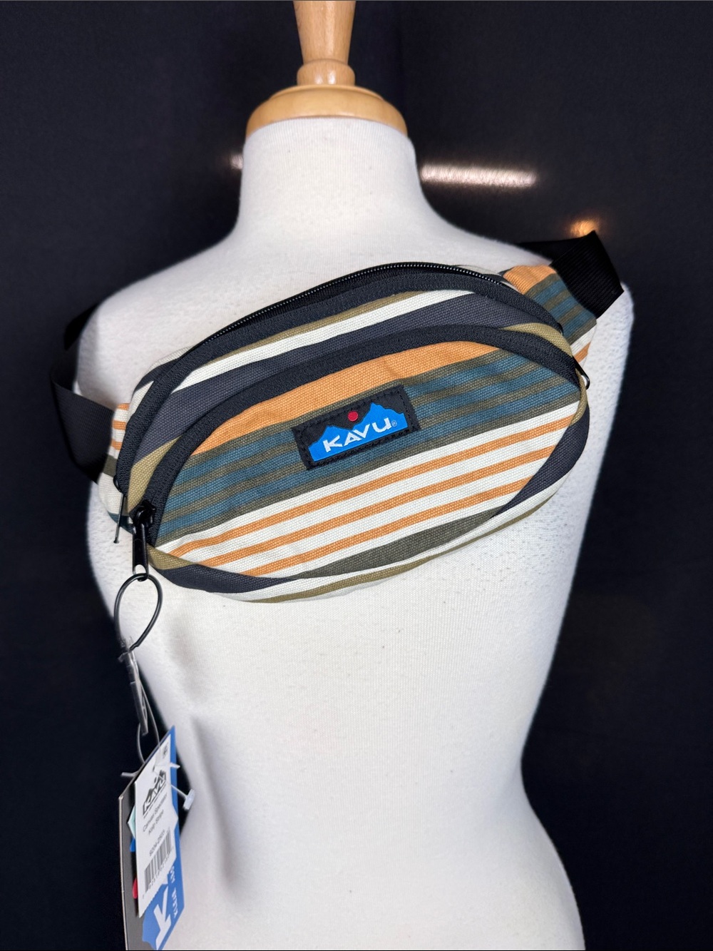 Kavu Spectator Kelp Stripe Belt Bag